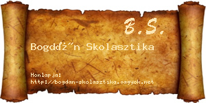 Bogdán Skolasztika névjegykártya